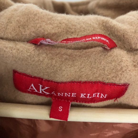 Anne Klein Tan Zip Up Hooded Coat Jacket - Picture 3 of 6